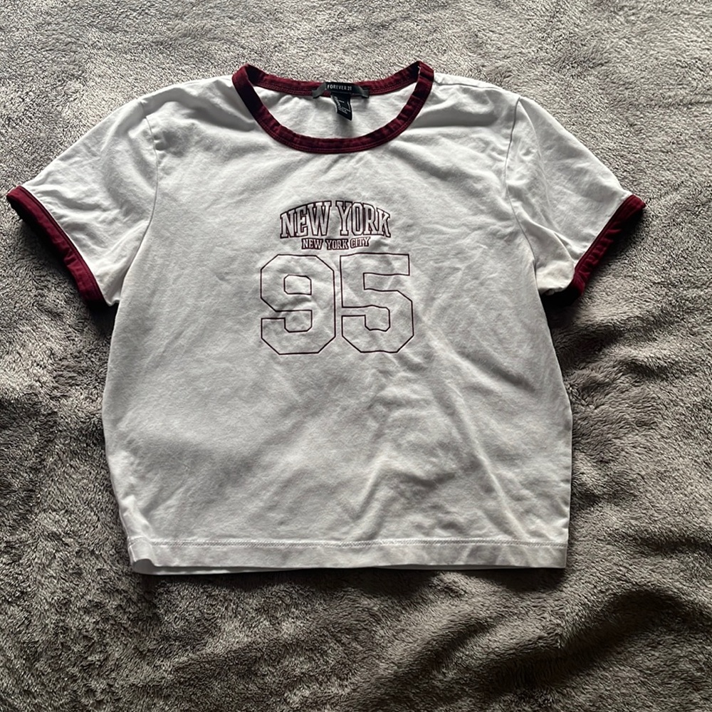 New cropped “New York” tee shirt